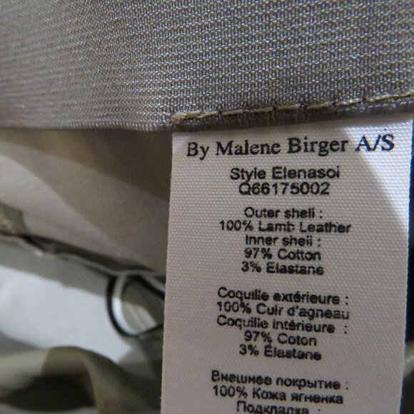 BY MALENE BIRGER Elenaso 100% Lamb Leather Legging Pants in Taupe Quiet Luxury - Picture 15 of 15